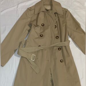 Michael Kors Beige tan Trench Coat with Hood